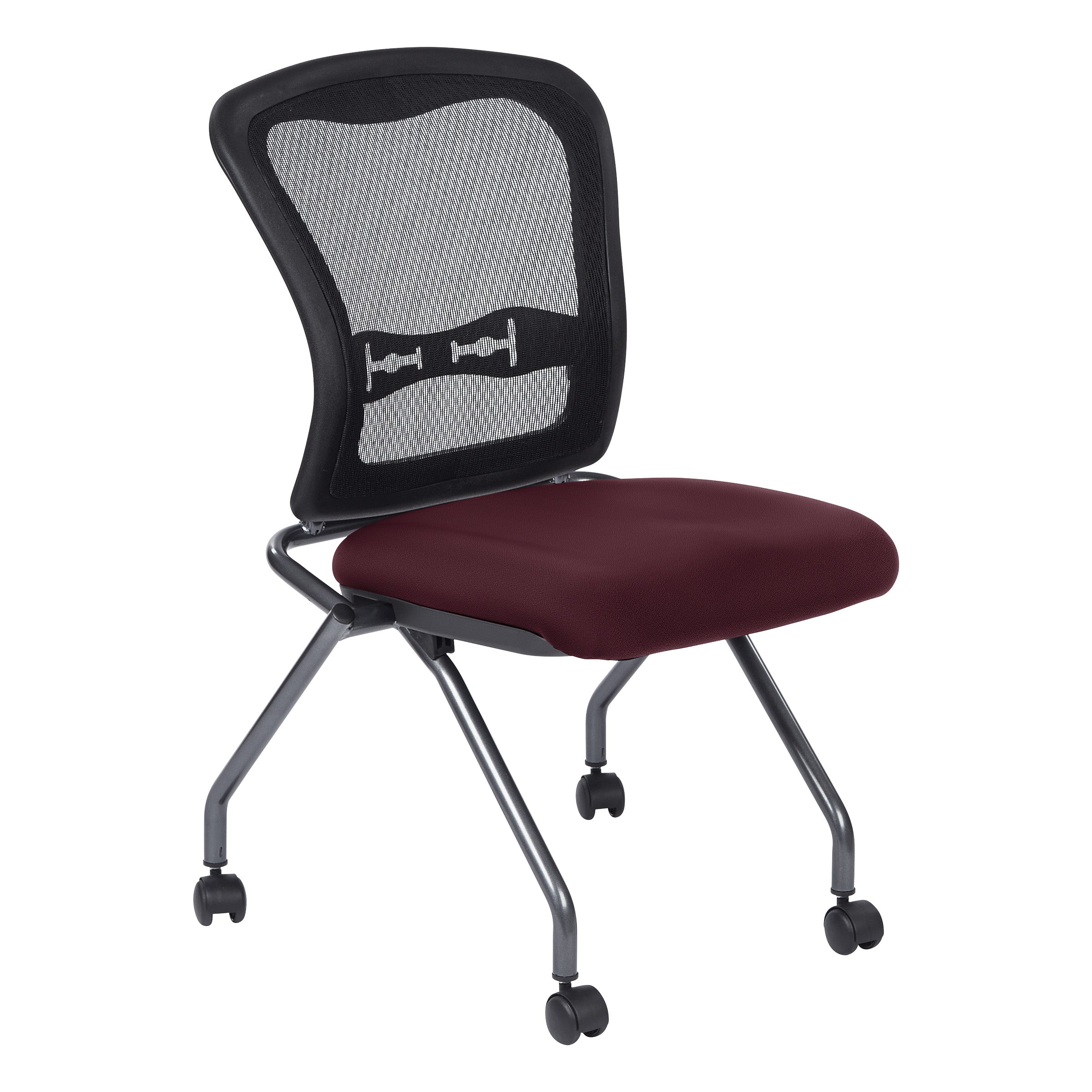 Deluxe Armless Folding Chair With ProGrid® Back
